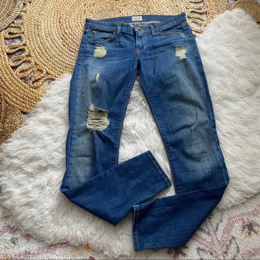 Hudson jeans skinny distressed stretch denim